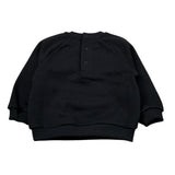 Moschino Felpa Chiusa Girocollo tinta unita con Logo Nero per Neonato MUF06E NERO MOSCHINO 