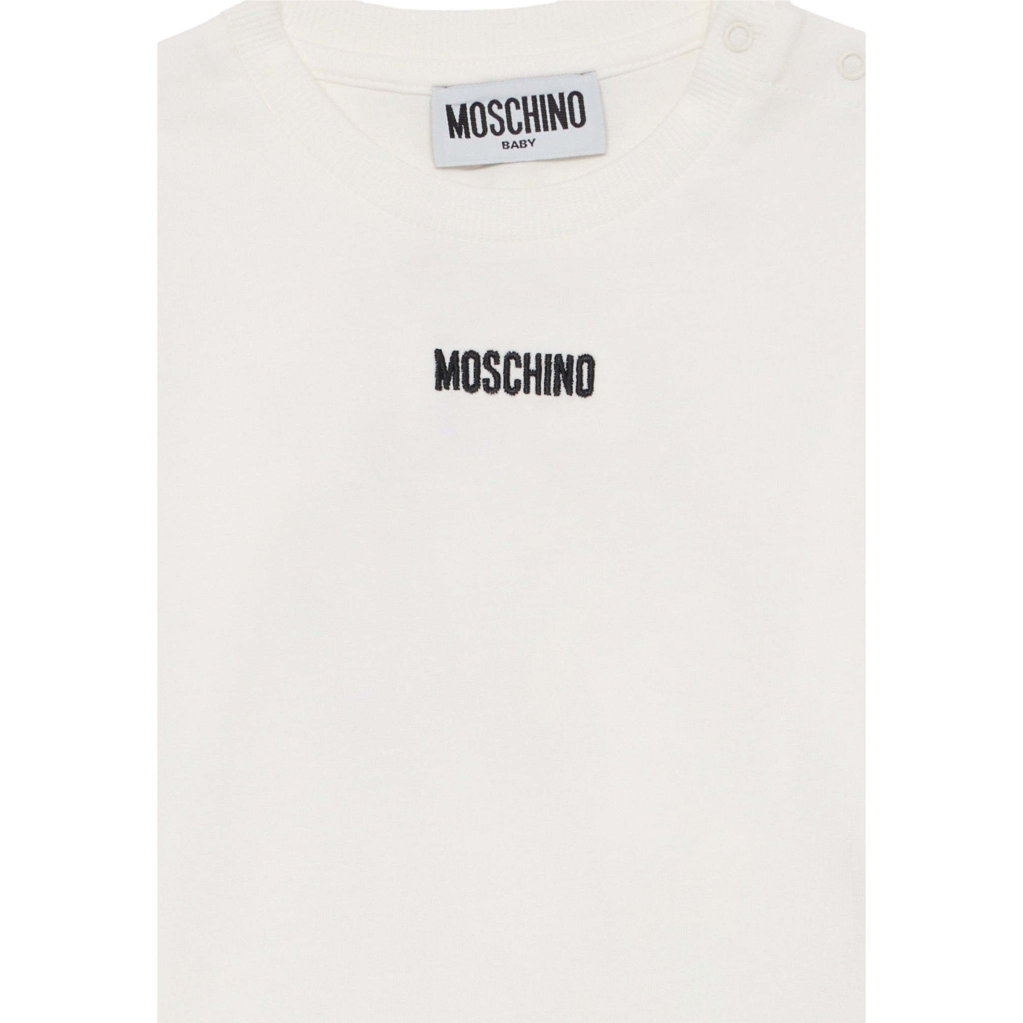 Moschino Completo 2 Pezzi Shirt-Salopette Biscotto per Neonato MUK058 BISCOTTO MOSCHINO 