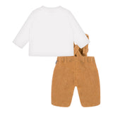 Moschino Completo 2 Pezzi Shirt-Salopette Biscotto per Neonato MUK058X BISCOTTO MOSCHINO 