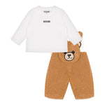 Moschino Completo 2 Pezzi Shirt-Salopette Biscotto per Neonato MUK058X BISCOTTO MOSCHINO 