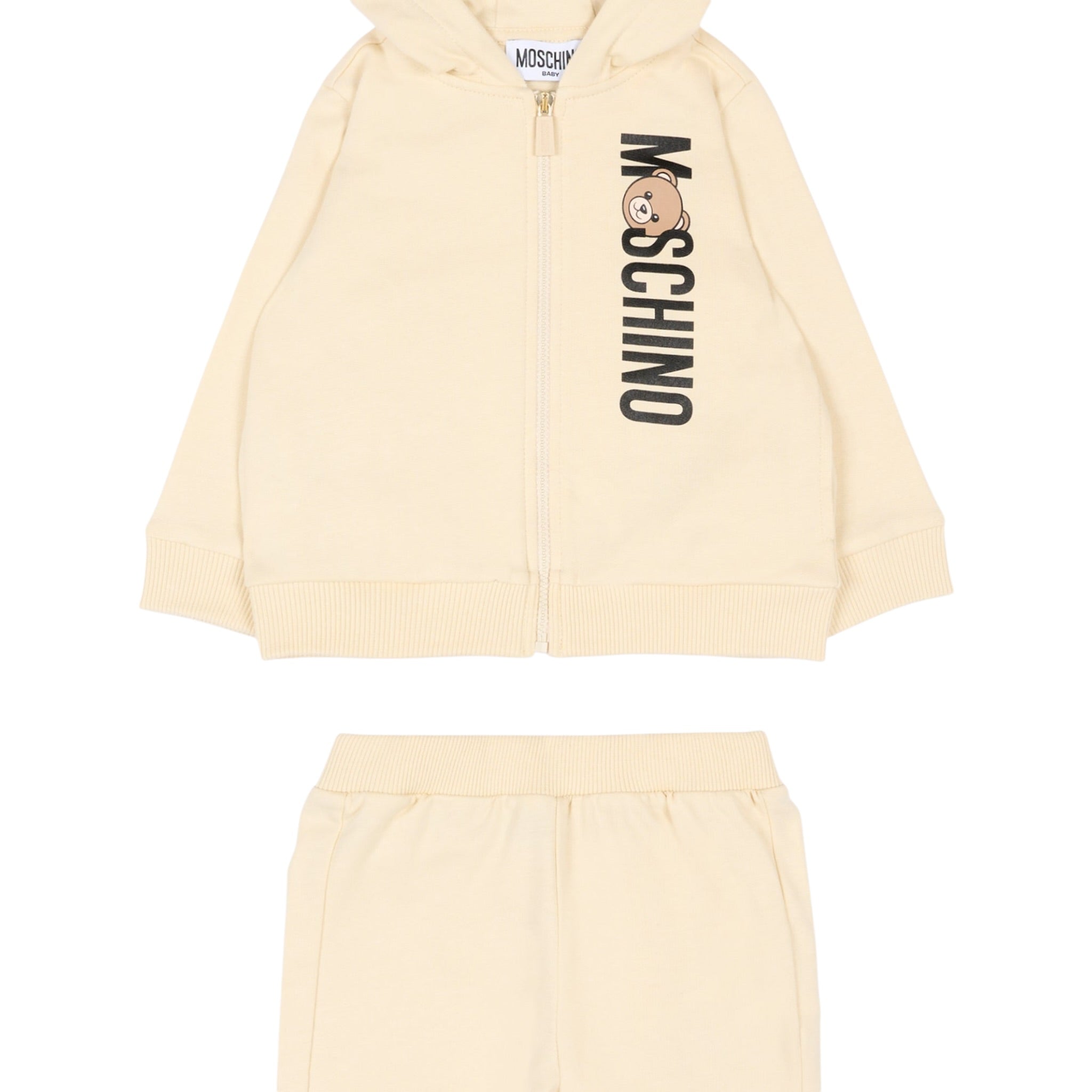 Moschino Completo 2Pz Felpa-Pantalone Beige per Neonato MUK05DM BEIGE MOSCHINO 