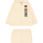 Moschino Completo 2Pz Felpa-Pantalone Beige per Bambino MUK05DMJ BEIGE MOSCHINO 