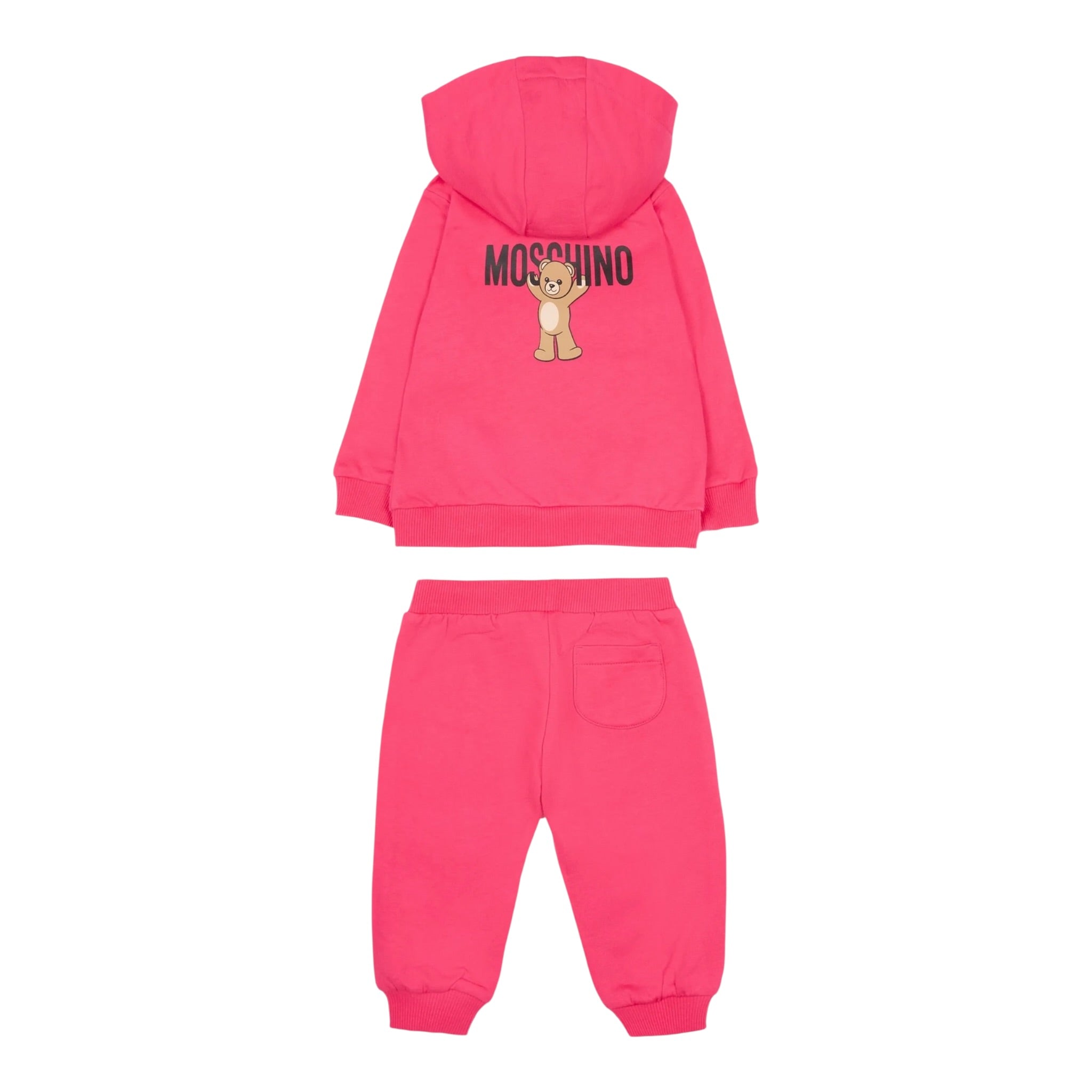 Moschino Completo 2 Pezzi Felpa-Pantalone tinta unita Fuxia per Neonata MUK05G FUXIA MOSCHINO 