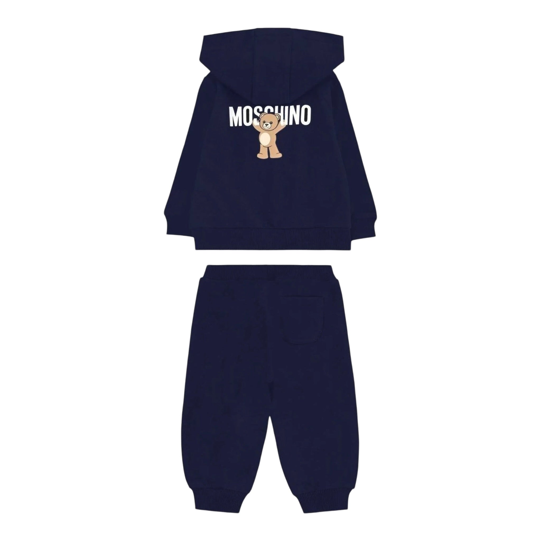 Moschino Completo 2 Pezzi Felpa-Pantalone tinta unita Blu per Neonato MUK05GO BLU MOSCHINO 