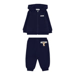Moschino Completo 2 Pezzi Felpa-Pantalone tinta unita Blu per Neonato MUK05GO BLU MOSCHINO 