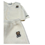 Moschino Completo 3 Pezzi Shirt-Gilet-Pantalone tinta unita Panna per Neonato MUK05T PANNA MOSCHINO 