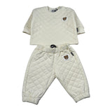 Moschino Completo 2 Pezzi Felpa-Pantalone Panna per Neonato MUK05U PANNA MOSCHINO 
