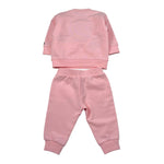 Moschino Completo 2Pz Felpa-Pantalone tinta unita con Stampa Rosa per Neonata MUK05V ROSA MOSCHINO 
