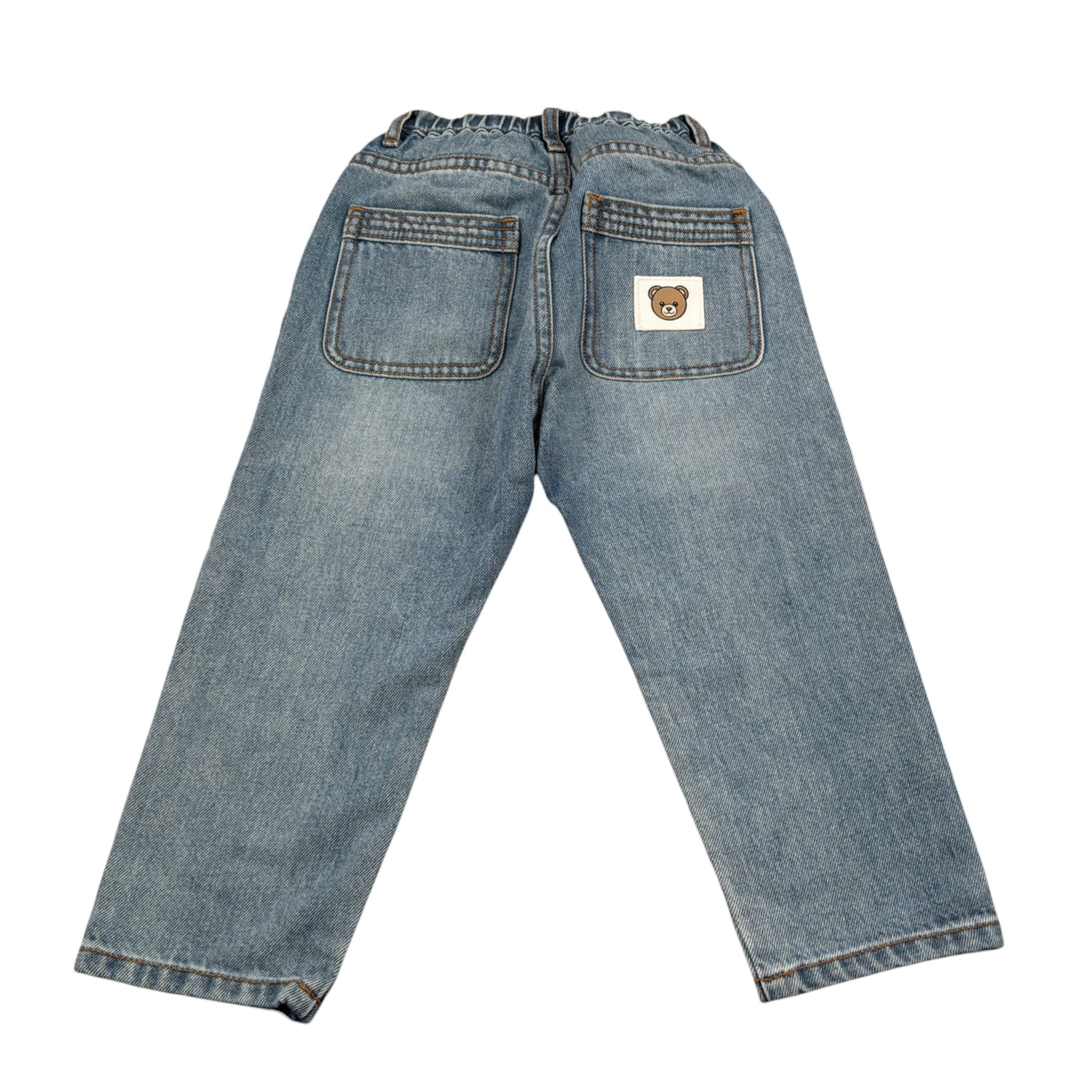 Moschino Jeans tinta unita con Elastico In Vita Azzurro per Neonato MUP05HX AZZURRO MOSCHINO 