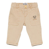 Moschino Pantalone tinta unita con Tasche Beige per Neonato MUP05LNX BEIGE MOSCHINO 