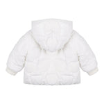 Moschino Giubbino tinta unita con Cappuccio E Bottoni Bianco per Neonato MUS030 BIANCO MOSCHINO 
