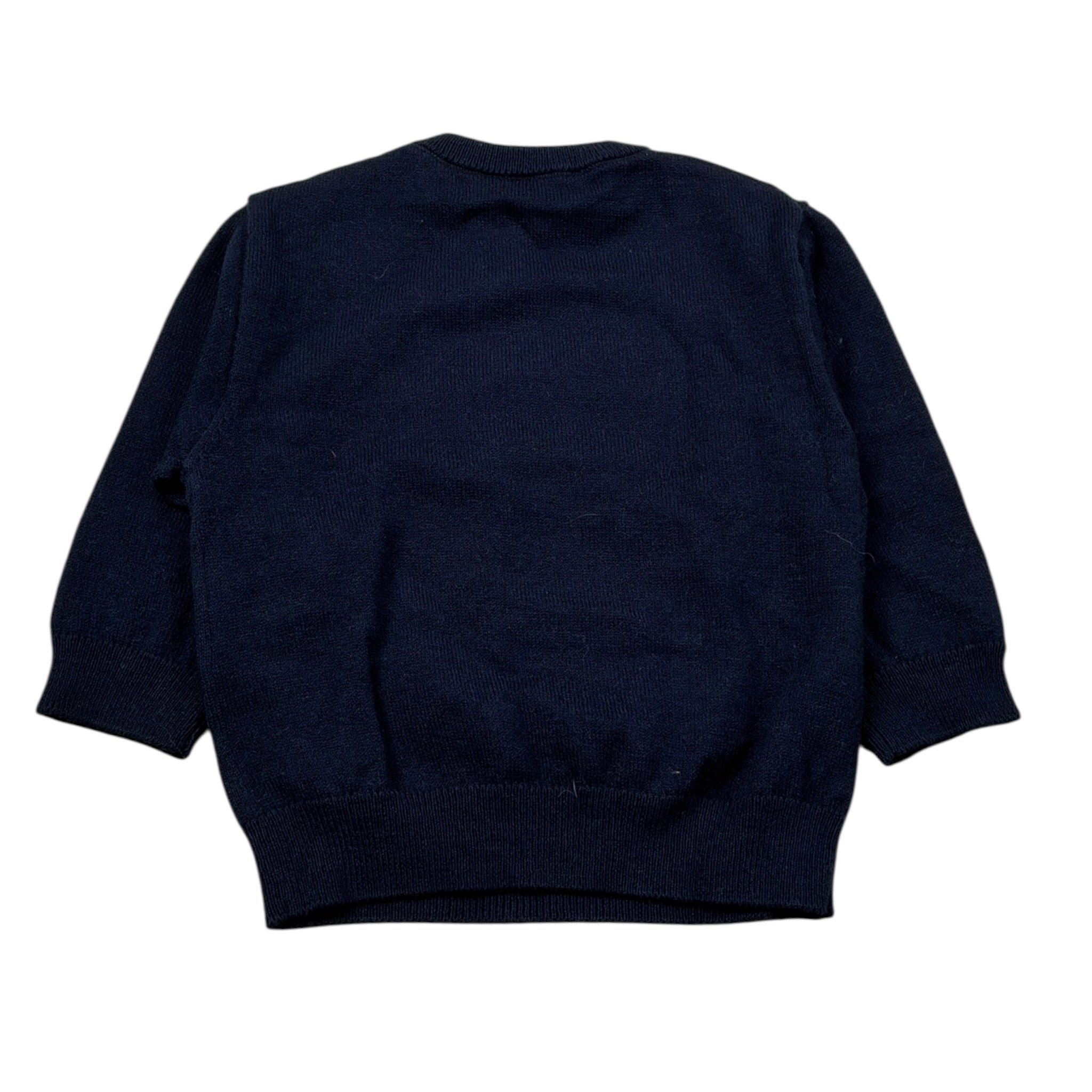 Moschino Maglia Girocollo tinta unita con Orso Blu per Neonato MUW00Y BLU MOSCHINO 