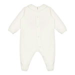 Moschino Tutina Manica Lunga tinta unita con Logo Bianco per Neonato MUY08JX BIANCO MOSCHINO 