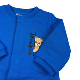 Moschino Tutina Manica Lunga tinta unita con Logo Cobalto per Neonato MUY09K COBALTO MOSCHINO 