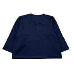 Moschino Shirt Girocollo tinta unita con Logo Blu per Neonato MVO014 BLU MOSCHINO 