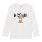 Moschino Shirt Girocollo tinta unita con Stampa Bianco per Neonato MZO00R BIANCO MOSCHINO 
