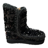 Mou Stivali tinta unita con Paillettes Nero per Bambina MUFK101031K NERO MOU 