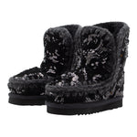 Mou Stivali tinta unita con Paillettes Nero per Bambina MUFK101031KX NERO MOU 