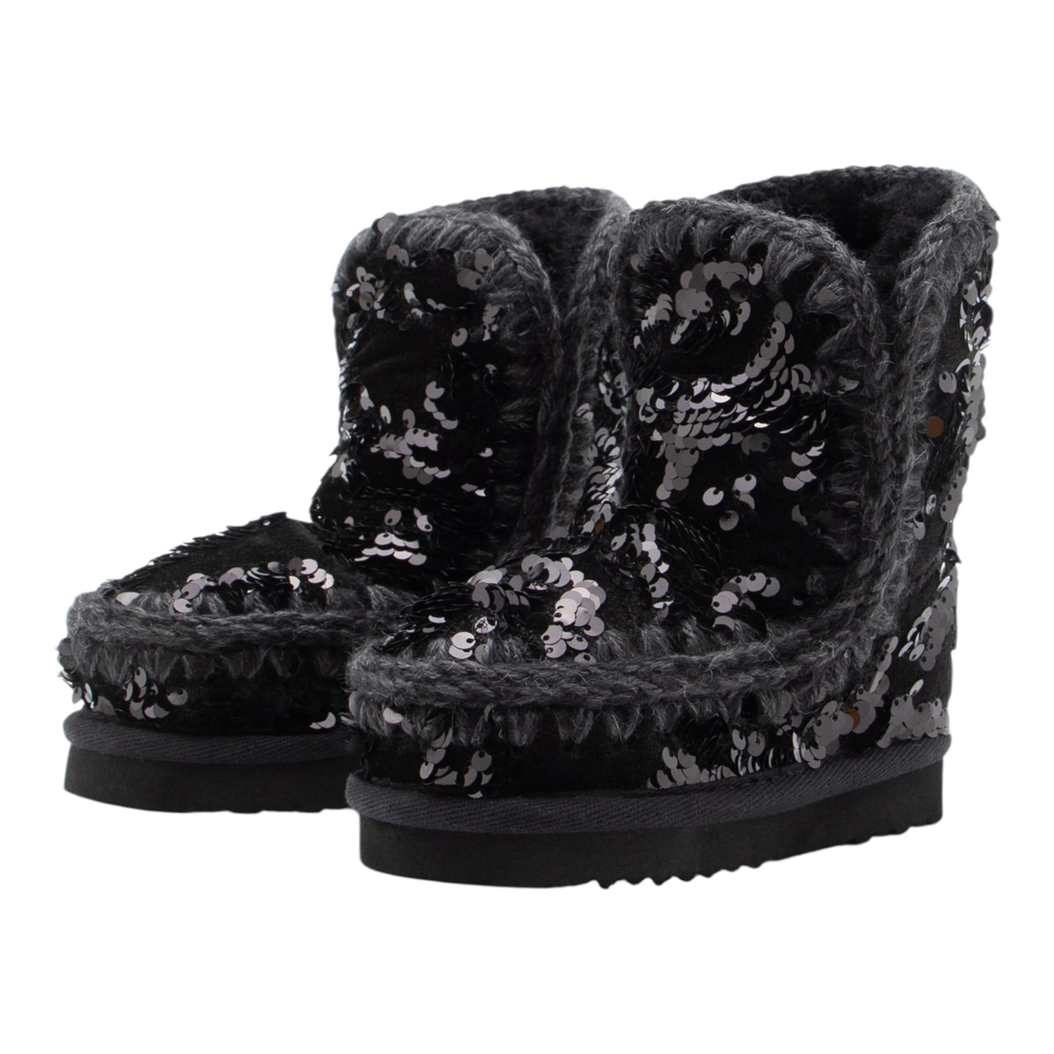 Mou Stivali tinta unita con Paillettes Nero per Bambina MUFK101031KX NERO MOU 