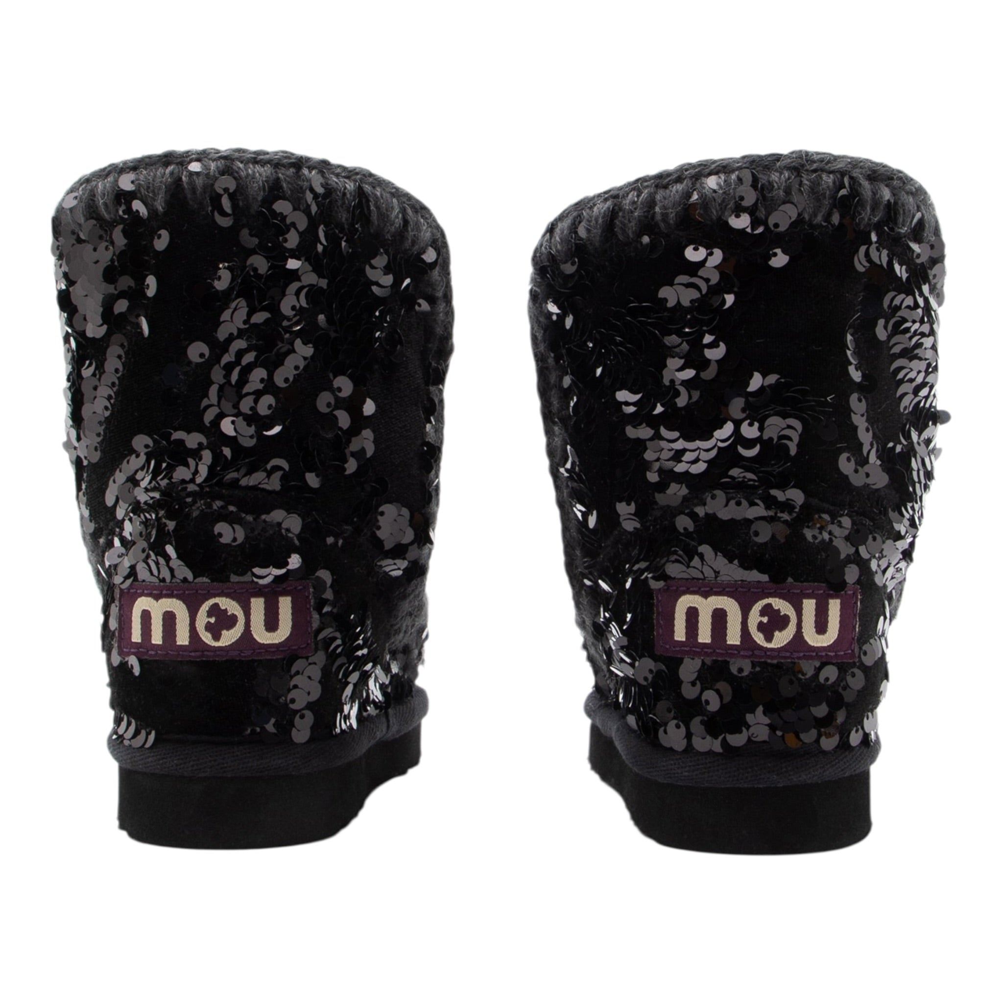 Mou Stivali tinta unita con Paillettes Nero per Bambina MUFK101031KX NERO MOU 