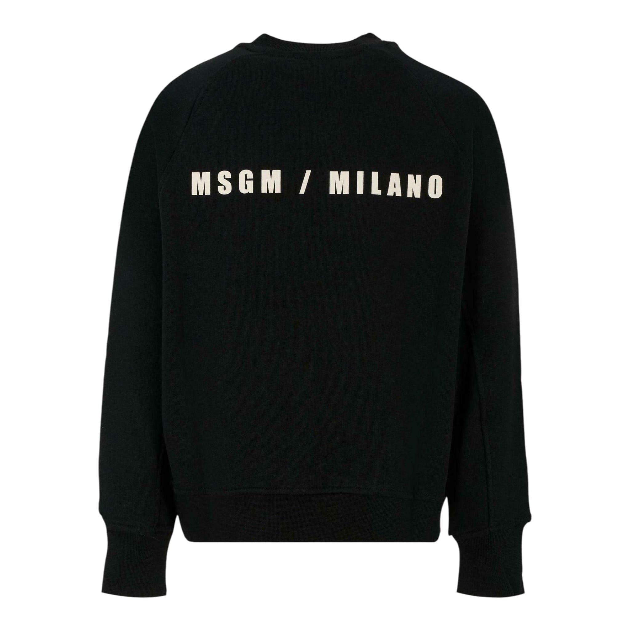 Msgm Felpa tinta unita Girocollo Nero per Bambina F5MSJBSW225 NERO MSGM 