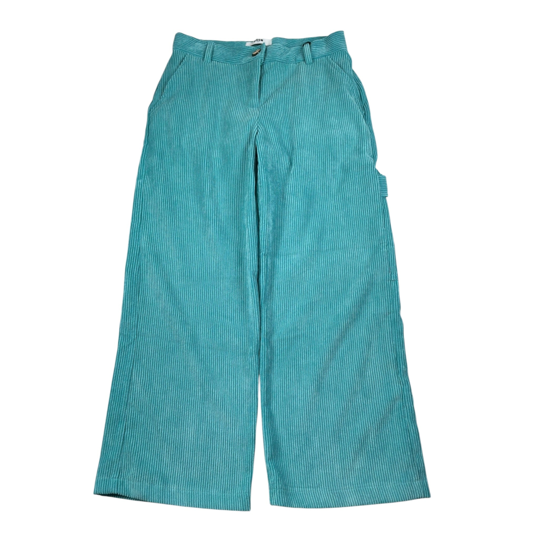 Msgm Pantalone tinta unita Modello A Palazzo Verde Acqua per Bambina F5MSJGPA105 VERDE ACQUA MSGM 