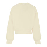 Msgm Felpa tinta unita Girocollo con Logo Panna per Bambina F5MSJGSW145X PANNA MSGM 