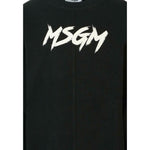 Msgm Felpa Xhiusa Girocollo tinta unita con Logo Nero per Bambino F5MSJUSW049 NERO MSGM 