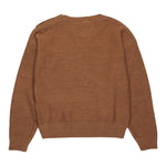 N°21 Maglia Girocollo tinta unita con Applicazioni Cammello per Bambina N2106W CAMMELLO N°21 
