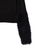 N°21 Maglia Collo Alto tinta unita con Logo Nero per Bambina N2106X NERO N°21 