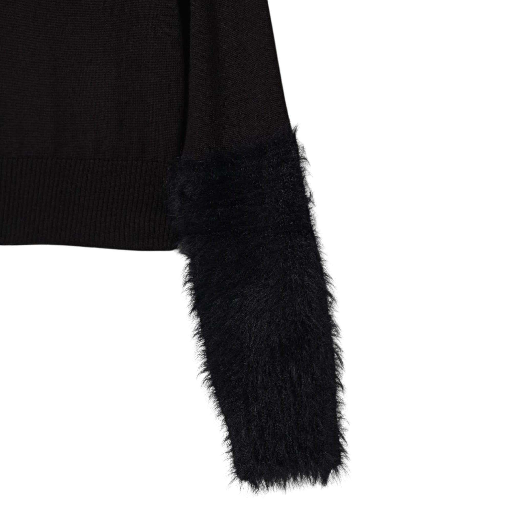 N°21 Maglia Collo Alto tinta unita con Logo Nero per Bambina N2106X NERO N°21 