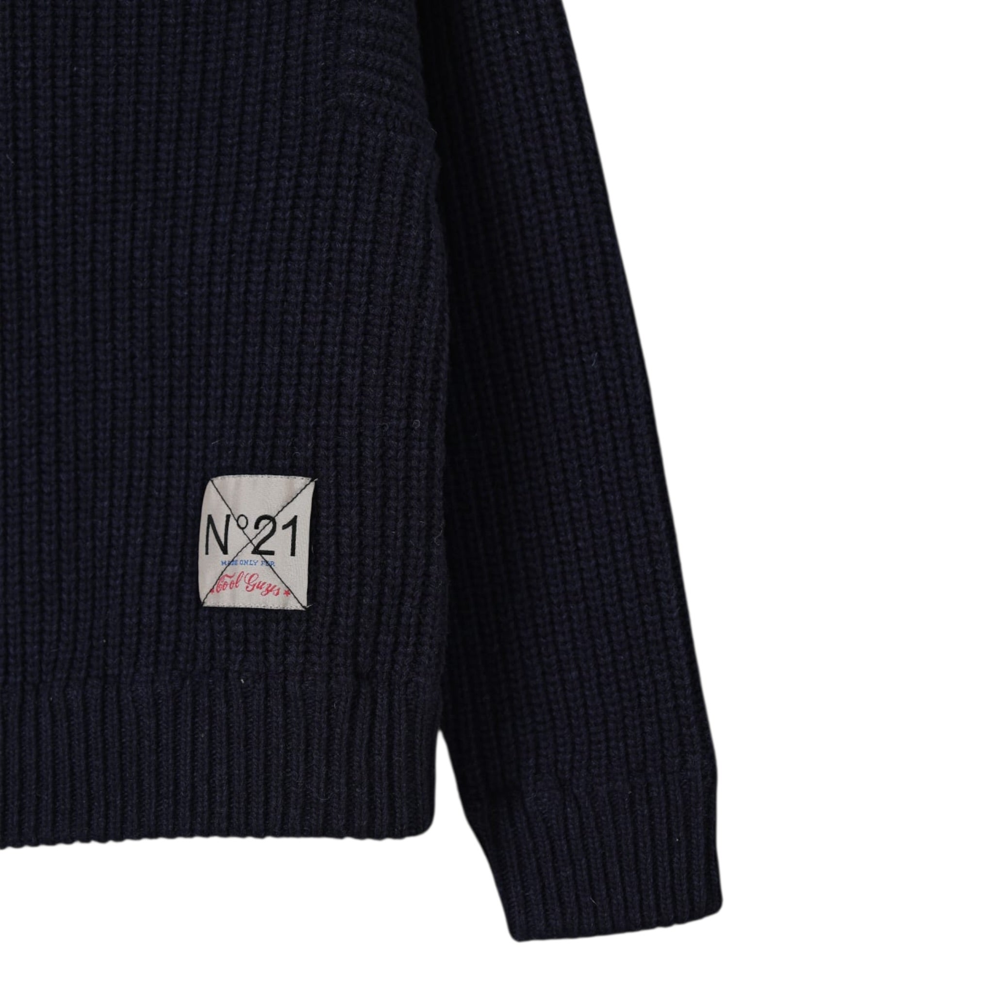 N°21 Maglia tinta unita con Cappuccio Blu per Bambino N2108L BLU N°21 