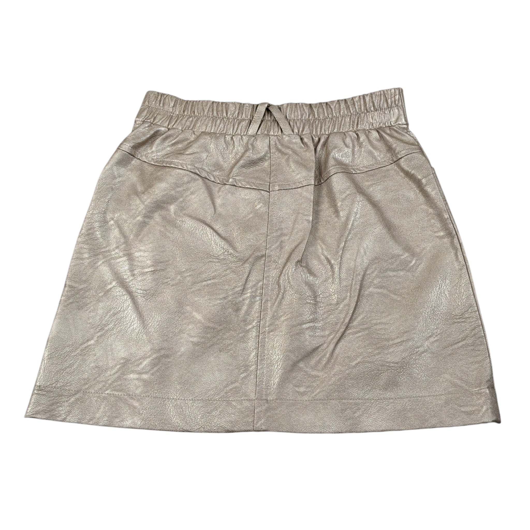 Naice Gonna tinta unita In Ecopelle Oro per Bambina NAI27231 ORO NAICE 
