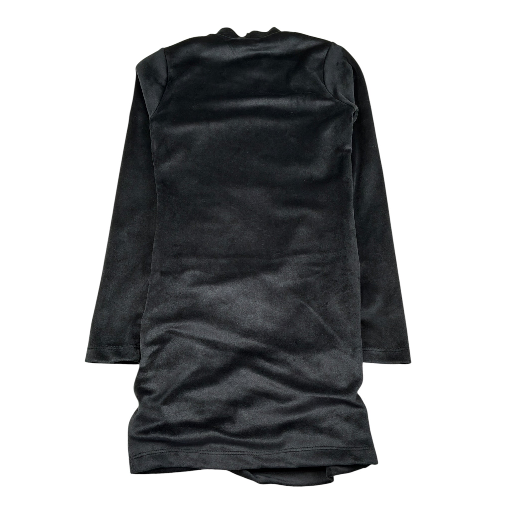Naida Abito Manica Lunga tinta unita In Velluto Nero per Bambina NAAB355 NERO NAIDA 
