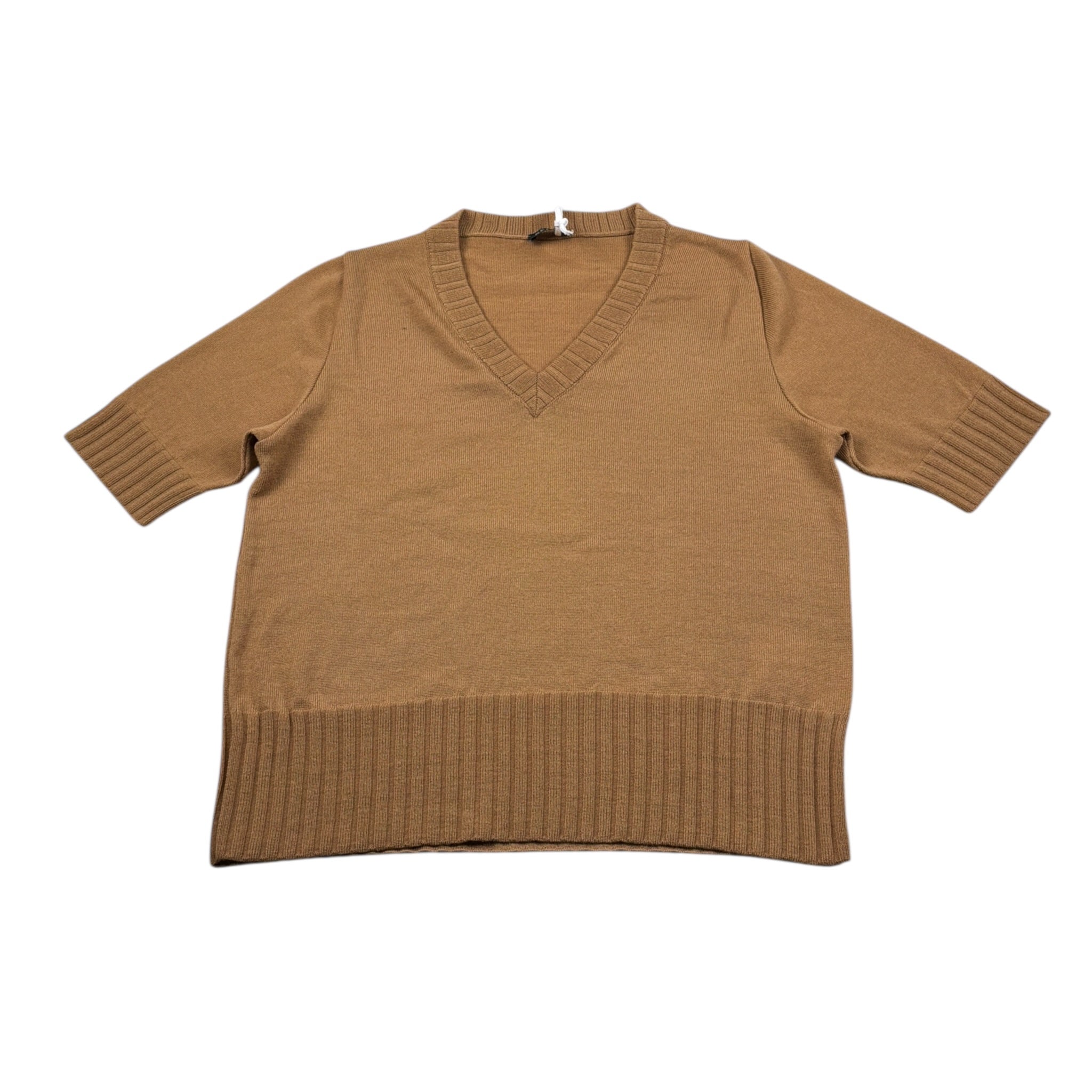 Neera 20.52 T-Shirt tinta unita Scollo A V Cammello per Bambina 25441V10338 CAMMELLO NEERA 20.52 
