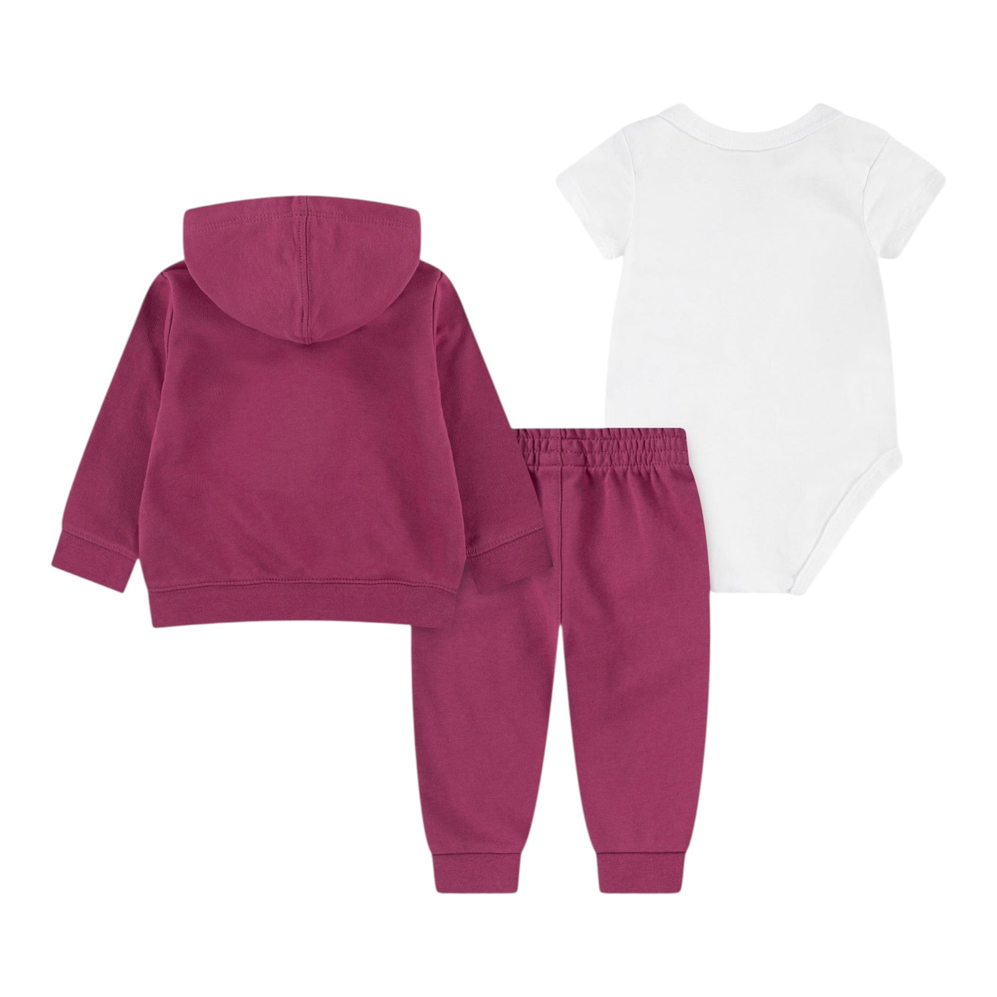 Nike Completo 3 Pezzi Felpa-Pantalone-Body Magenta per Neonata 56L940A MAGENTA NIKE 