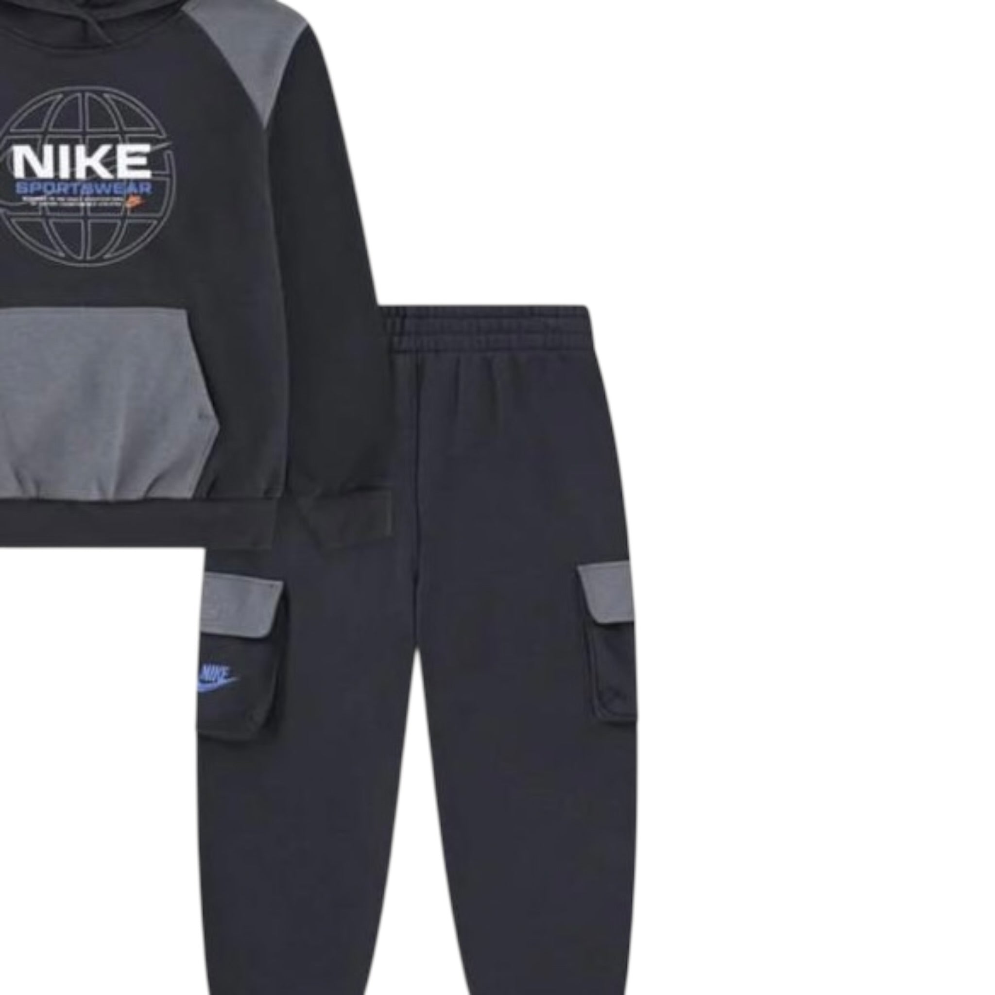 Nike Completo 2Pz Felpa-Pantalone Grigio per Neonato 66N239 GRIGIO NIKE 