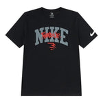 Nike T-Shirt tinta unita Girocollo con Stampa Nero per Bambino 9Q1204 NERO NIKE 