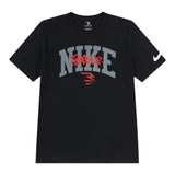 Nike T-Shirt tinta unita Girocollo con Stampa Nero per Bambino 9Q1204 NERO NIKE 