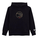 Nike Felpa tinta unita con Cappuccio E Stampa Nero per Bambino 9Q1208 NERO NIKE 