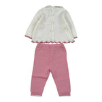 Ninnaoh Completo 2Pz Bicolore Bianco/Rosa per Neonata I25CF307 BIANCO/ROSA NINNAOH 