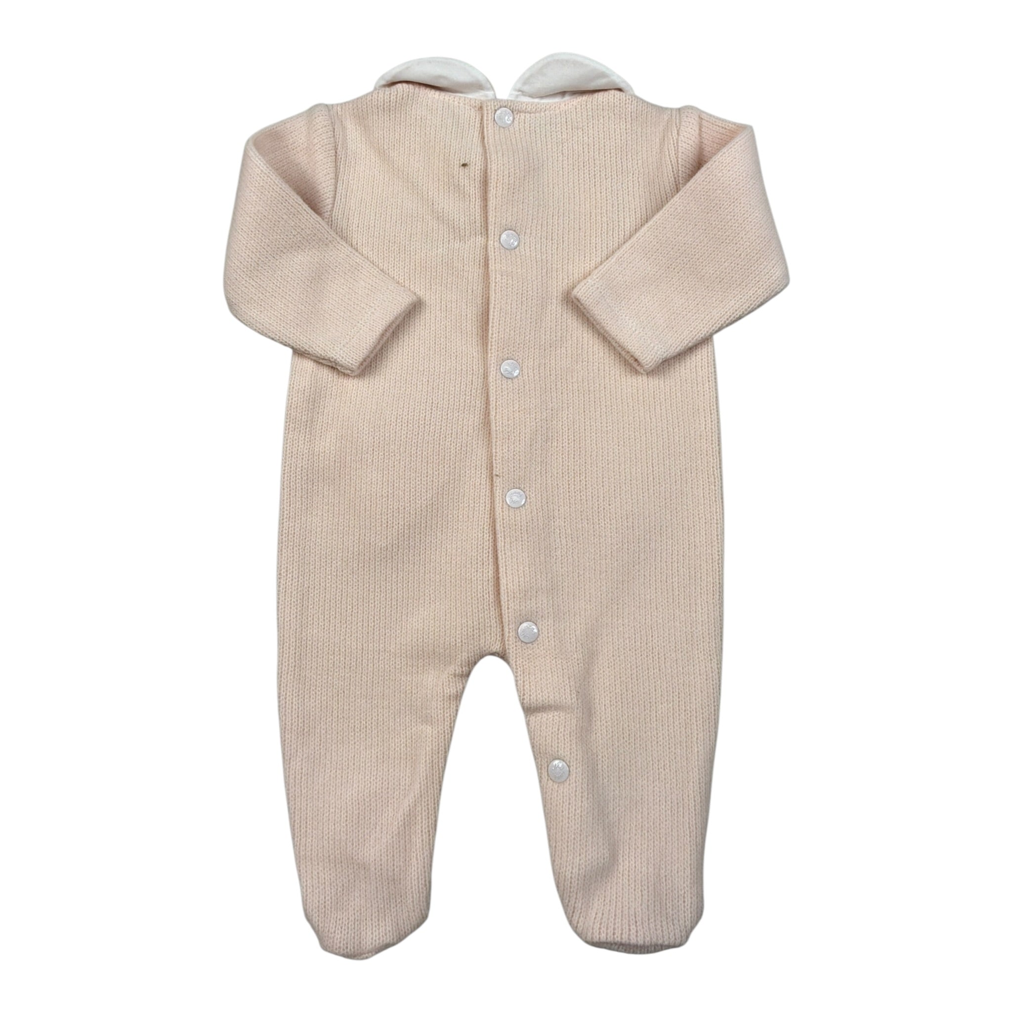 Ninnaoh Tutina tinta unita con Applicazione Rosa per Neonata I25T1 ROSA NINNAOH 