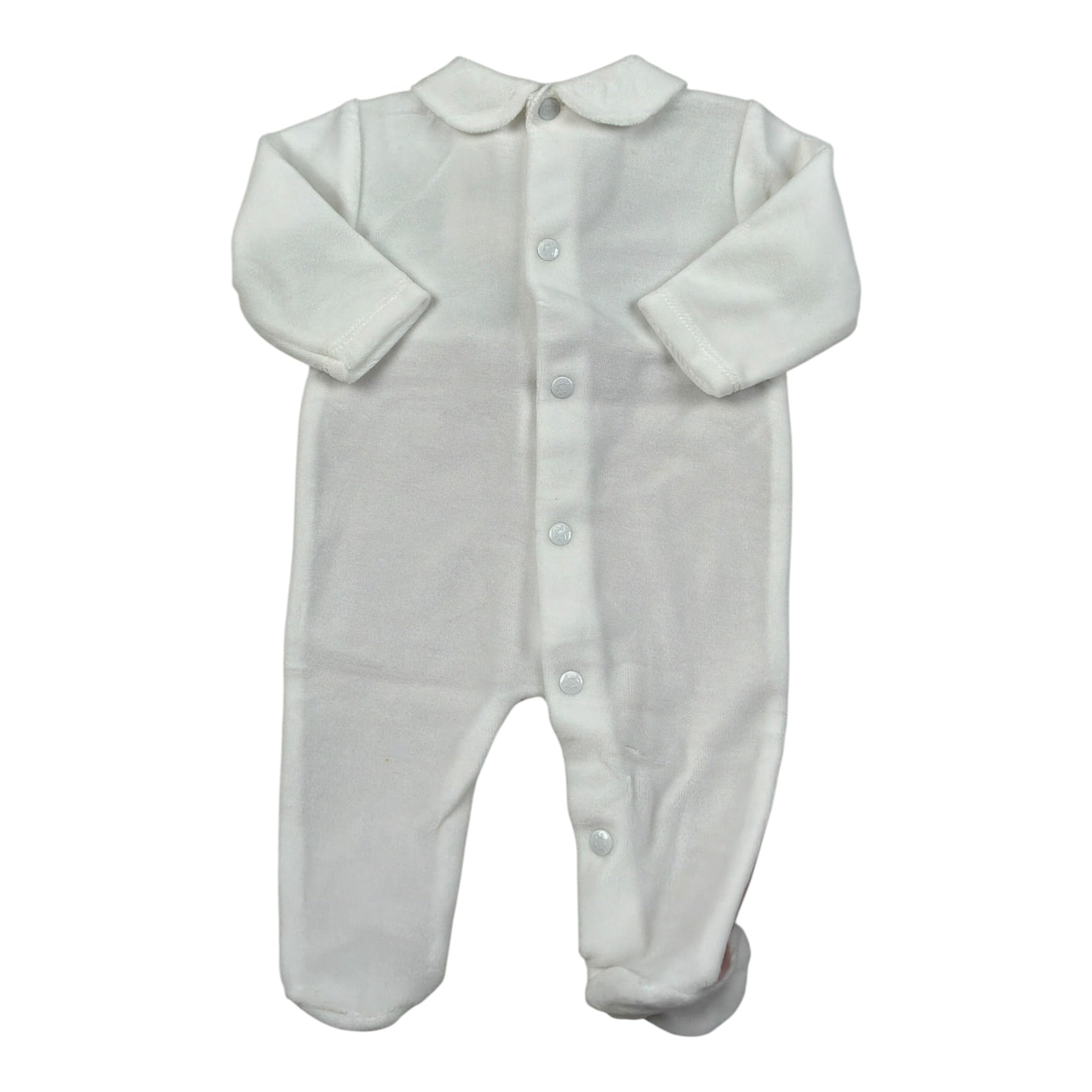 Ninnaoh Tutina Bicolore con Stampa Fiori Bianco per Neonata I25T34 BIANCO NINNAOH 