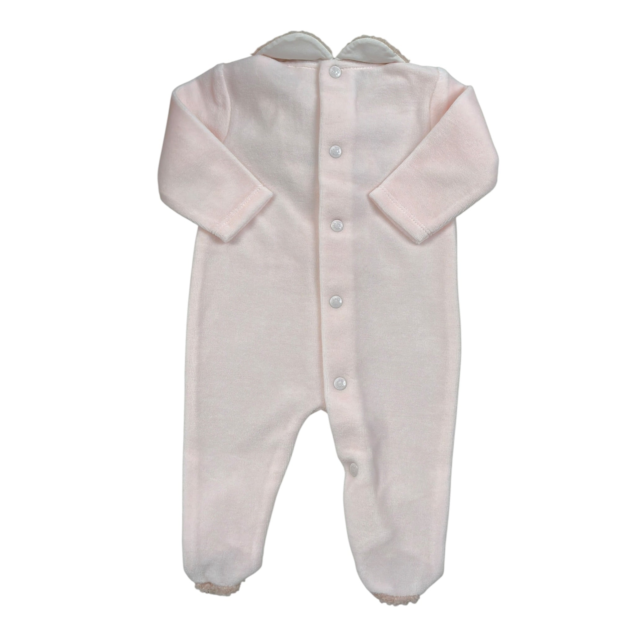 Ninnaoh Tutina tinta unita con Pelliccia Rosa per Neonata I25T8 ROSA NINNAOH 
