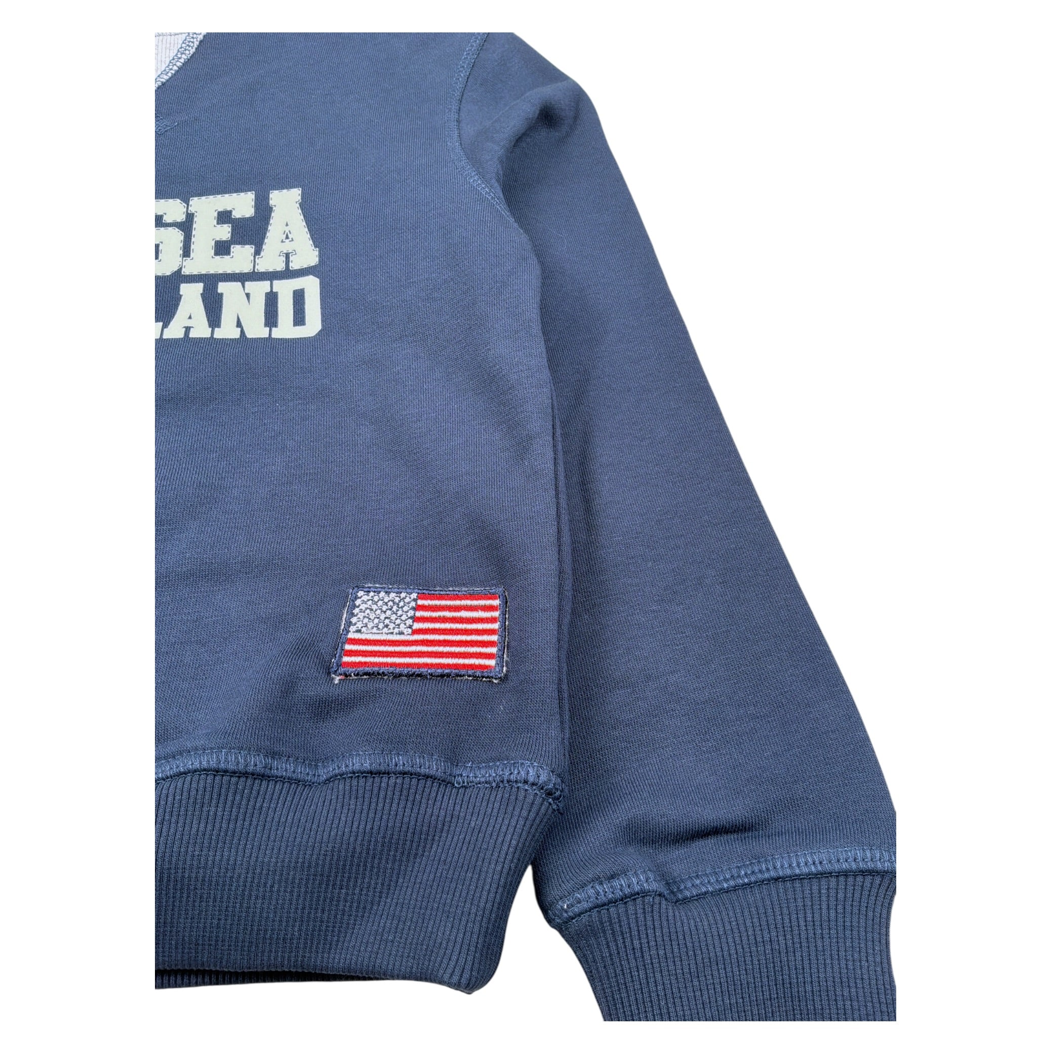 North Sails Felpa Chiusa Girocollo tinta unita con Logo Blu per Bambino NBA26011FE BLU NORTH SAILS 