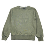 North Sails Felpa Girocollo tinta unita con Stampa Verde per Bambino NBA26032FE VERDE NORTH SAILS 