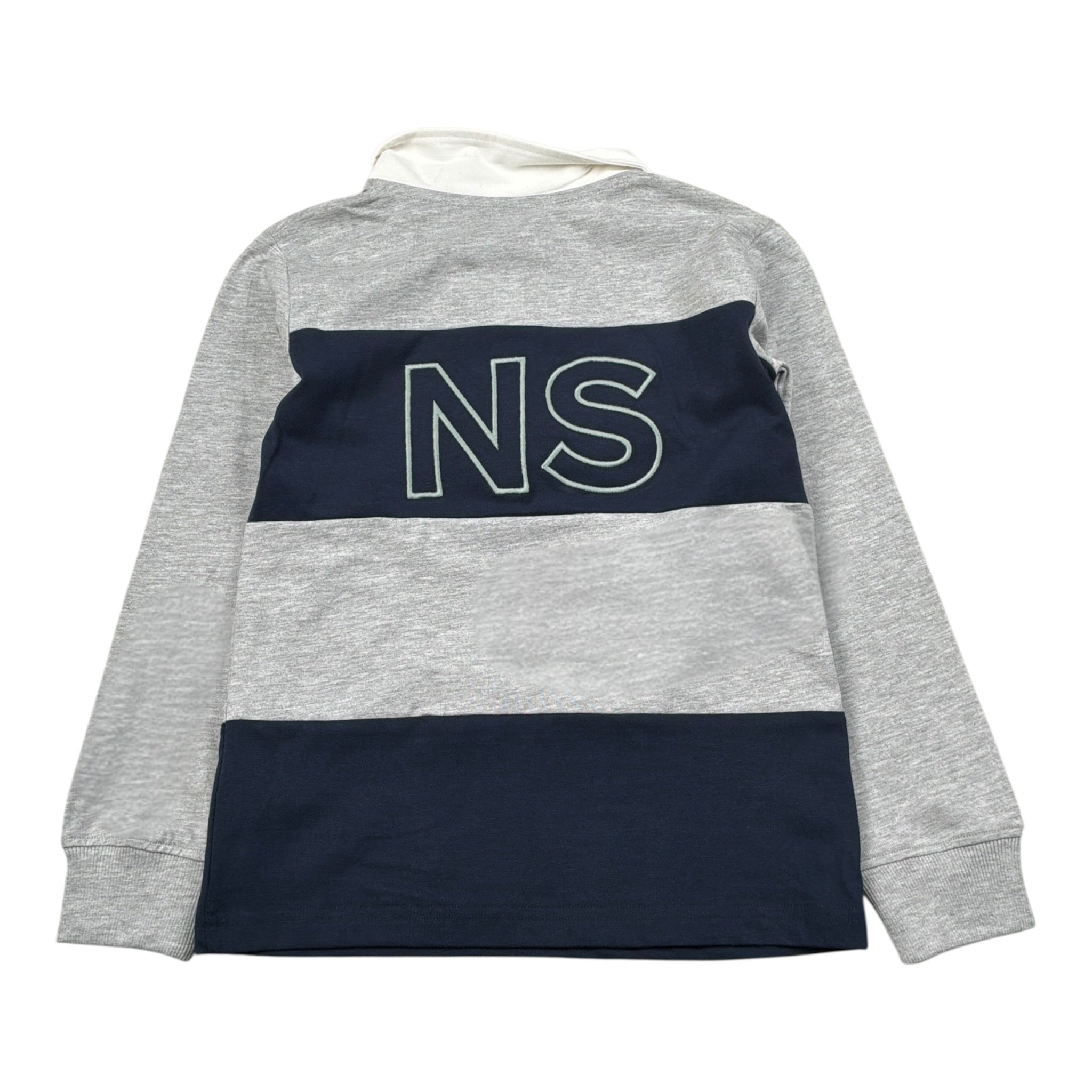 North Sails Polo Bicolore con Fantasia Grigio/Blu per Bambino NBA26041RO GRIGIO/BLU NORTH SAILS 