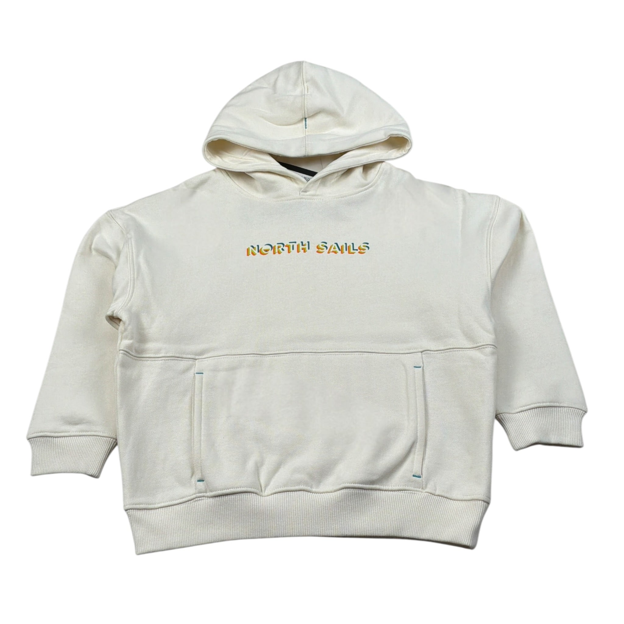 North Sails Felpa Chiusa con Cappuccio tinta unita Bianco per Bambino NBA26082FE BIANCO NORTH SAILS 