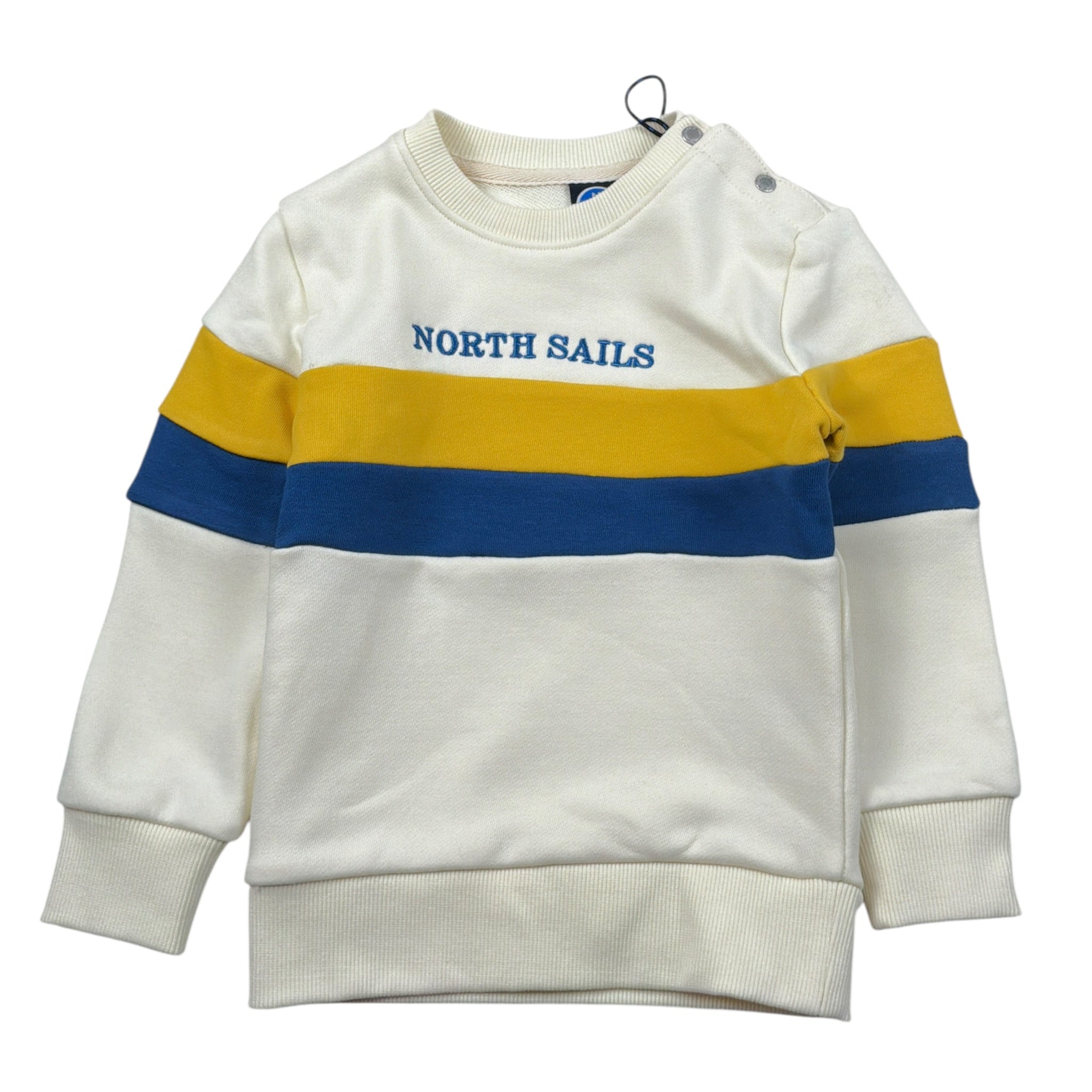 North Sails Felpa tinta unita con Stampa Panna per Neonato NIA26003FE PANNA NORTH SAILS 