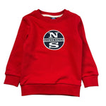 North Sails Felpa Girocollo tinta unita con Stampa Rosso per Neonato NIA26016FE ROSSO NORTH SAILS 
